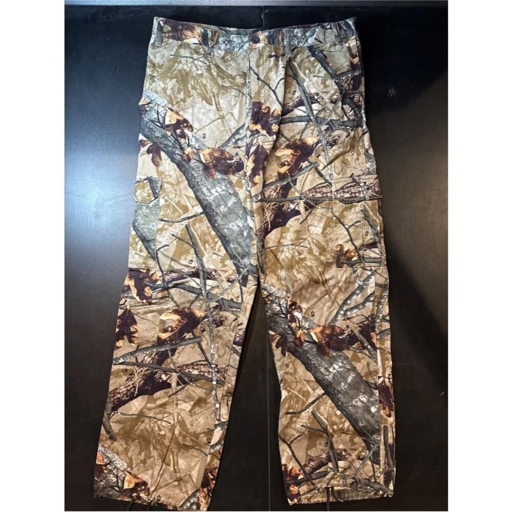 Ridge hunter Camo cargo pants men’s Large cotton hunting adjustable waist